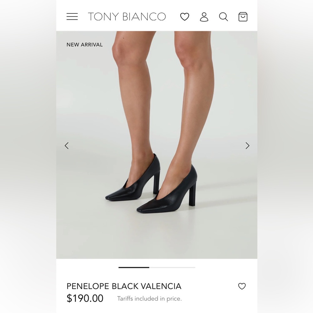 New Tony Bianco Penelope Heel Black Size 7